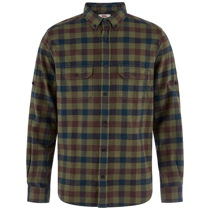 Grøn Fjallraven Skog Relaxed Shirt Herre Mænd Laurel Green Deep Forest 2xl Skjorter - Fjällräven Shirt - 7323451200113