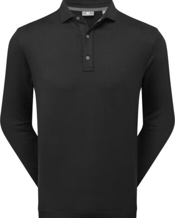 Sort Footjoy Thermoseries Long Sleeve Shirt Herre Poloshirt Langærmet Black Str Xxxl - Footjoy Shirt