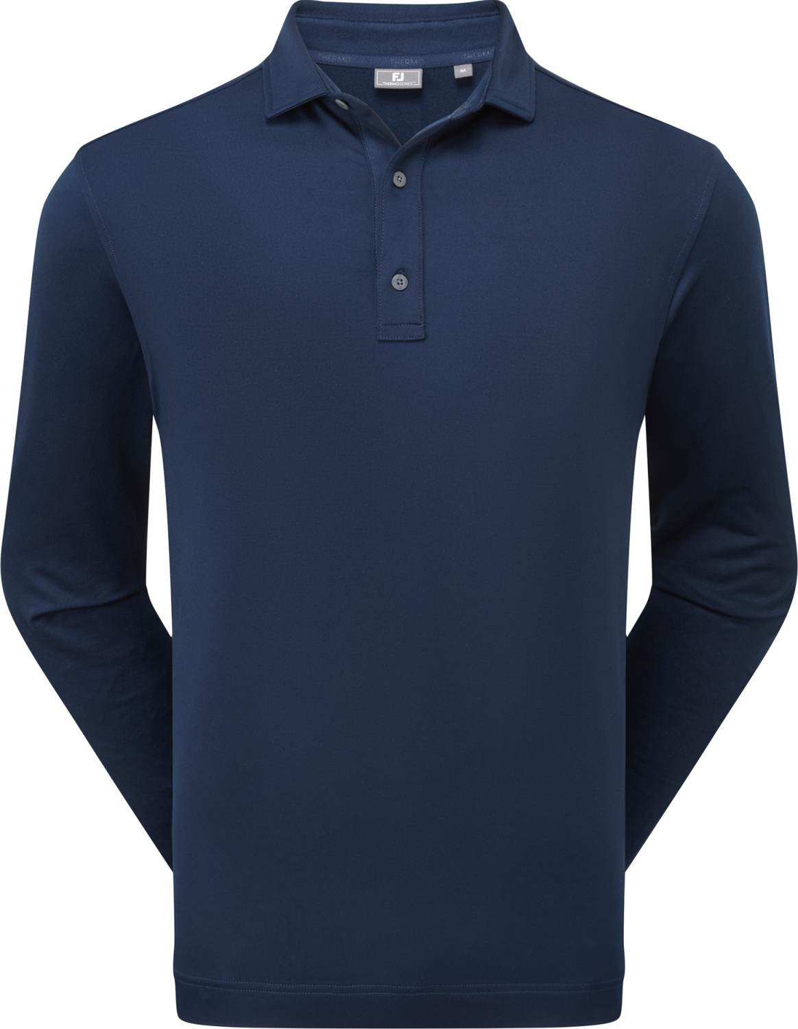 Navy Footjoy Thermoseries Long Sleeve Shirt Herre Poloshirt Langærmet Str Xxxl - Footjoy Shirt