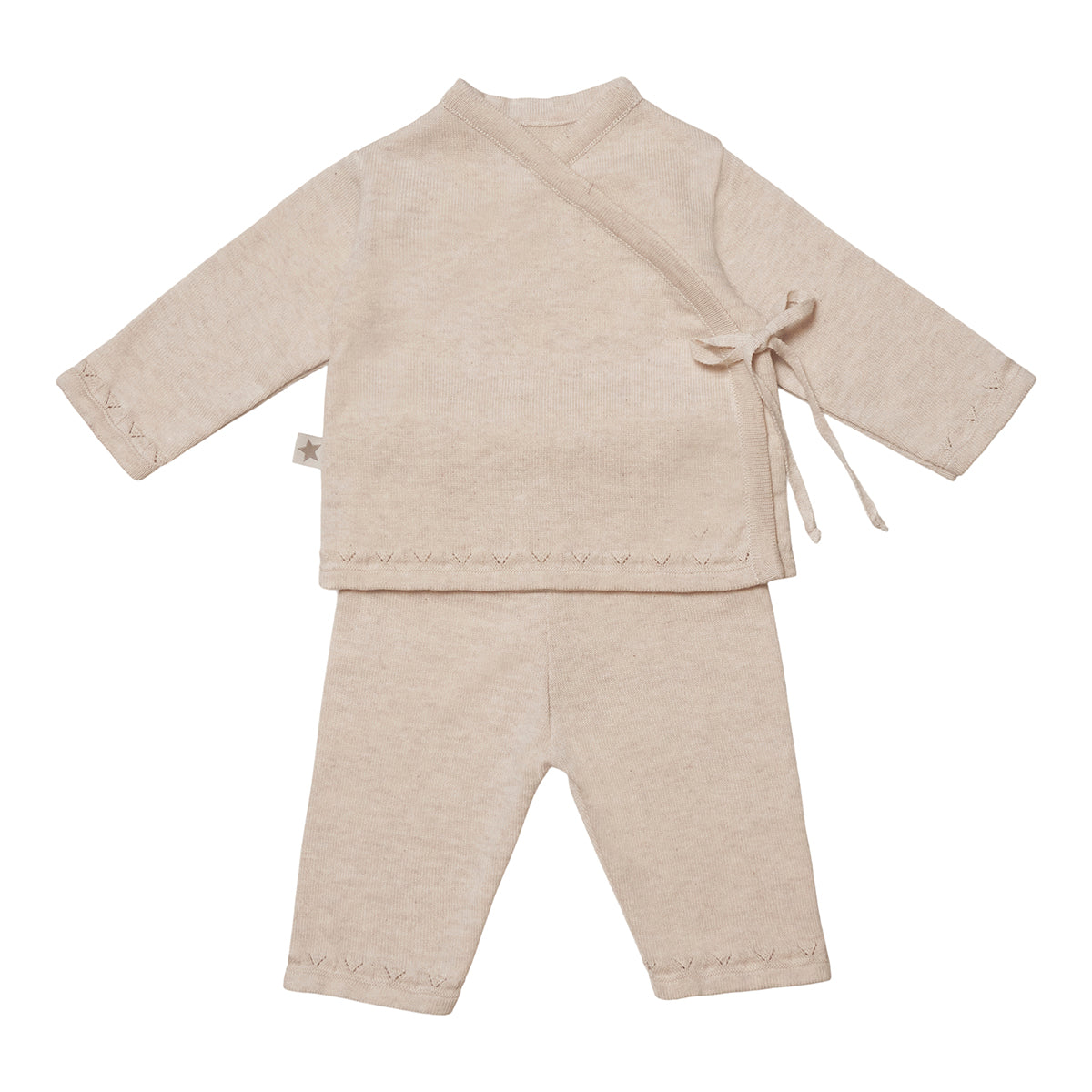 Hvid Huttelihut Lani Sæt Baby Bluse & Bukser Off White - Huttelihut Jeans - 8360524448079