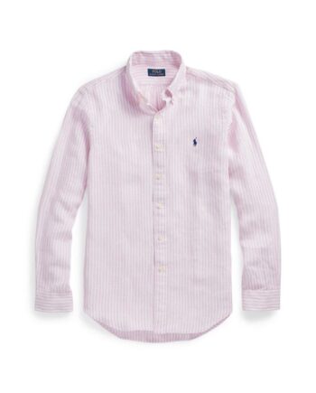 2XL Custom Fit Striped Linen Shirt - Ralph Lauren Shirt  - 3616534011114