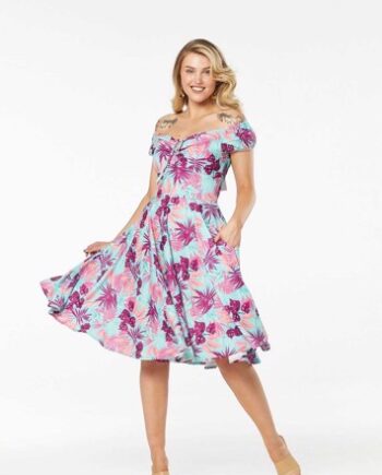 Pink Kjole Misty Romantisk Kjole Mint Lilla - Jeans