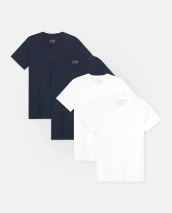 Hvid Danish Endurance Shirt Mørk Marineblå Modal økologisk Bomuld - Shirt  - 5713205040607