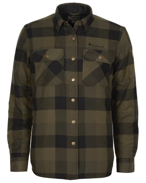 Sort Pinewood Canada Classic Shirt Green Black - Pinewood Shirt - 7331090397293