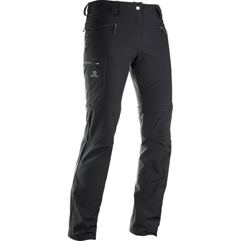 Sort Salomon Wayfarer Straight Zip Pant Womens Black - Salomon Jeans - 889645223599