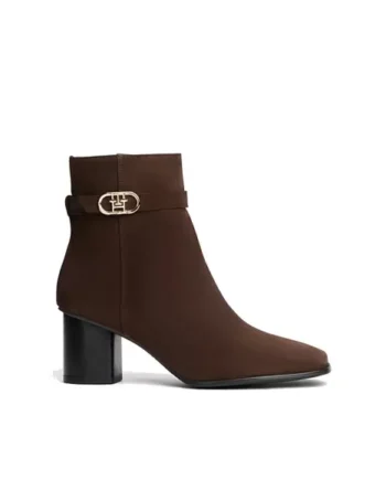 FONDANT BROWN Tommy Hilfiger Strap Suede Block Heel Boot Fw0fw09521gug - Tommy Hilfiger SkoSneaksers  - 8721441642438