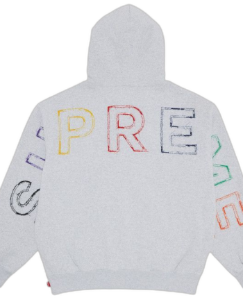 Supreme Frayed Hooded Sweatee Shirt Heather Grey - Supreme Shirt  - 0888977360293