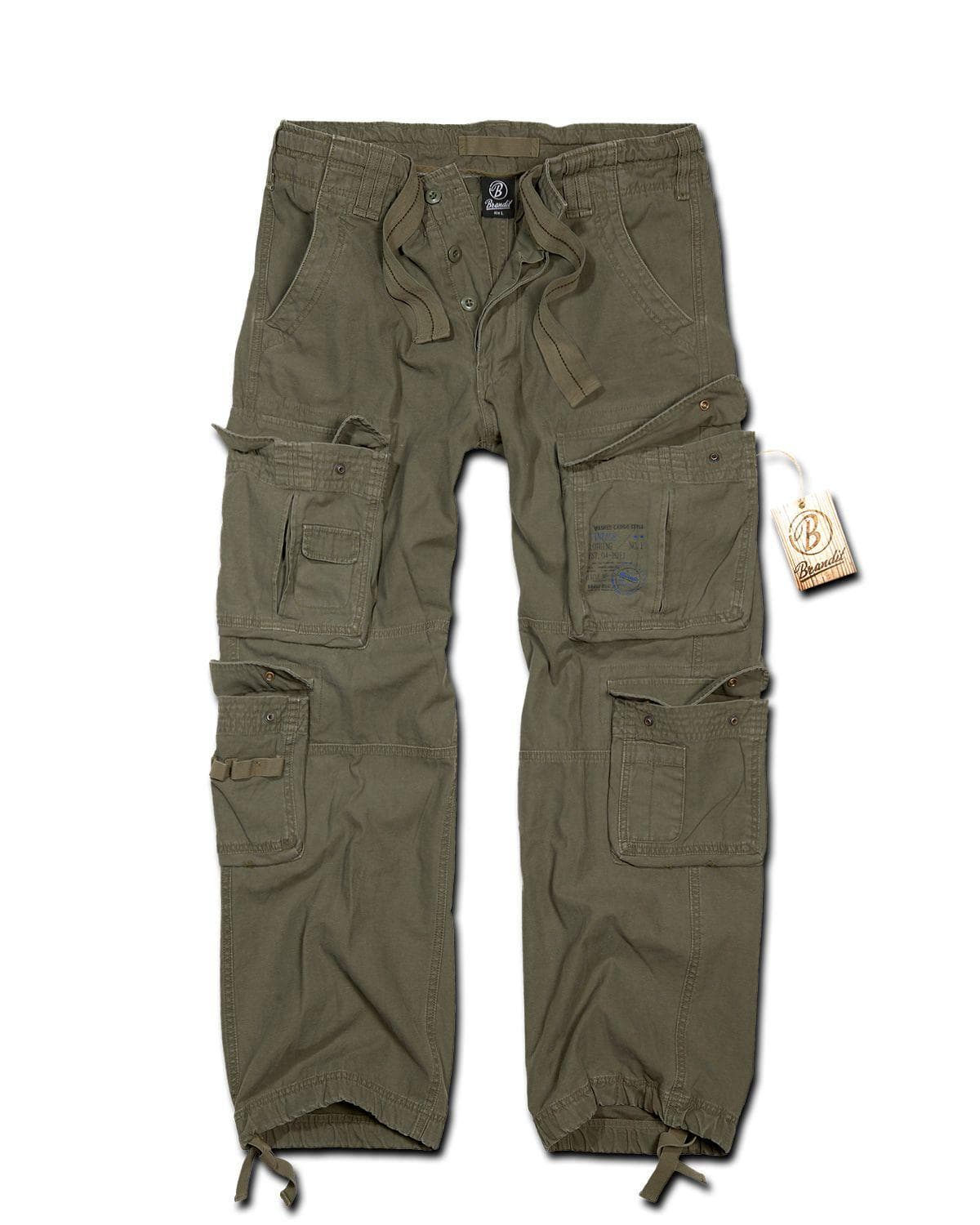 Olive Brandit Pure Vintage Cargobukser N - Brandit Jeans - 4051773003671