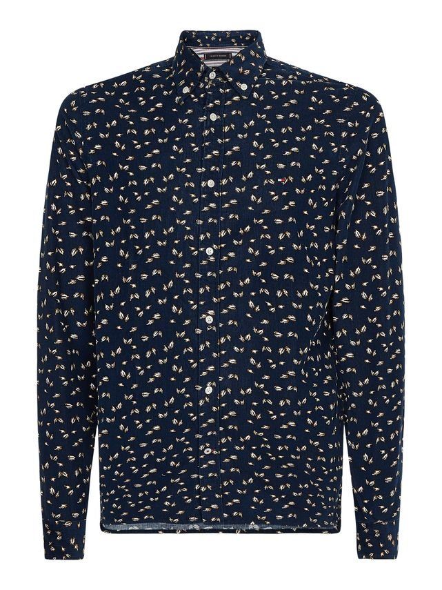 M Sli Corduroy Leaf Print Shirt - Tommy Hilfiger Shirt  - 8720115353717