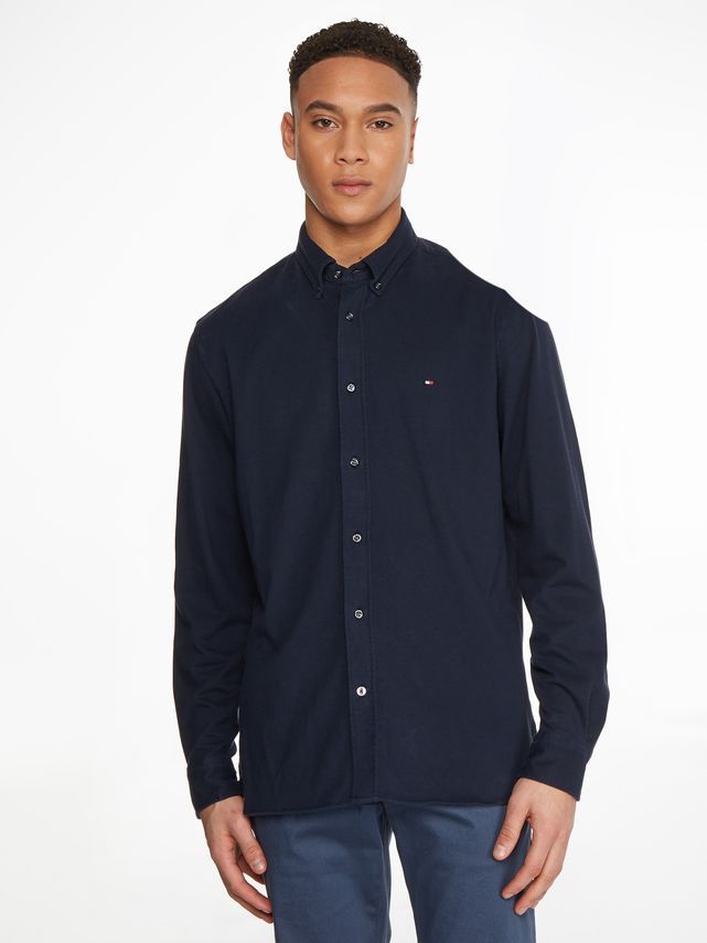 S Garment Dyed Pique Hirt - Tommy Hilfiger Shirt  - 8720641425452