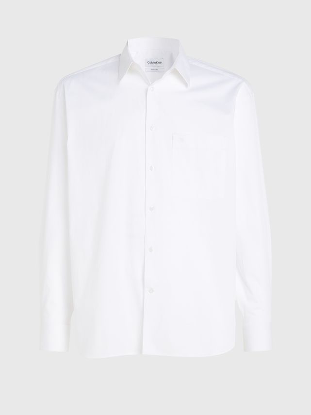 M Stretch Poplin Relaxed Fit Shirt - Calvin Klein Shirt  - 8720107093539