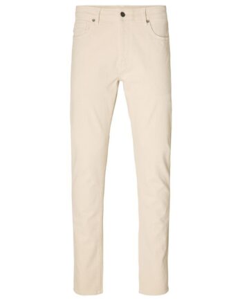 Lysrød Slh175 Slim Leon 6402 Ecru Soft Jns - Selected Jeans  - 5715508709687
