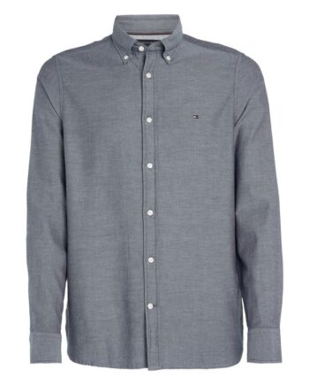 Blå Flex Dobby Shirt - Tommy Hilfiger Shirt  - 8720646170135