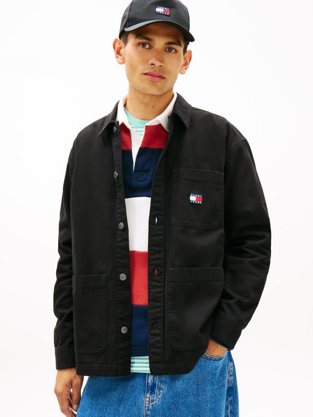Sort Tjm Essential Overshirt Ext - Tommy Jeans Jeans  - 8721221716786