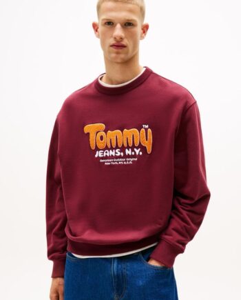 Rød Tjm Rlx Boucle Fnt Ply Cnck Ext - Tommy Jeans Jeans  - 8721222083788