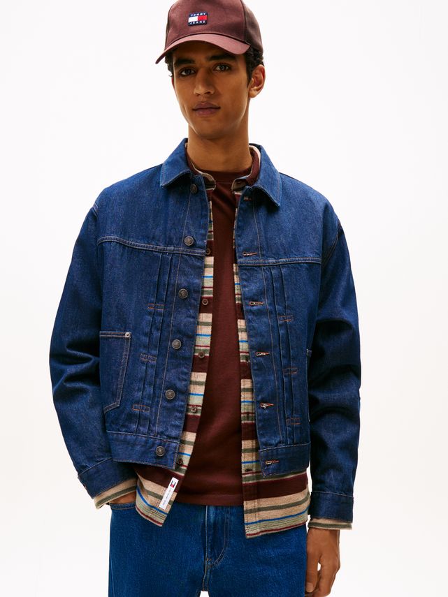 Blå Pleated Trckr Jckt Slv Di9055 - Tommy Jeans Jeans  - 8721222109266