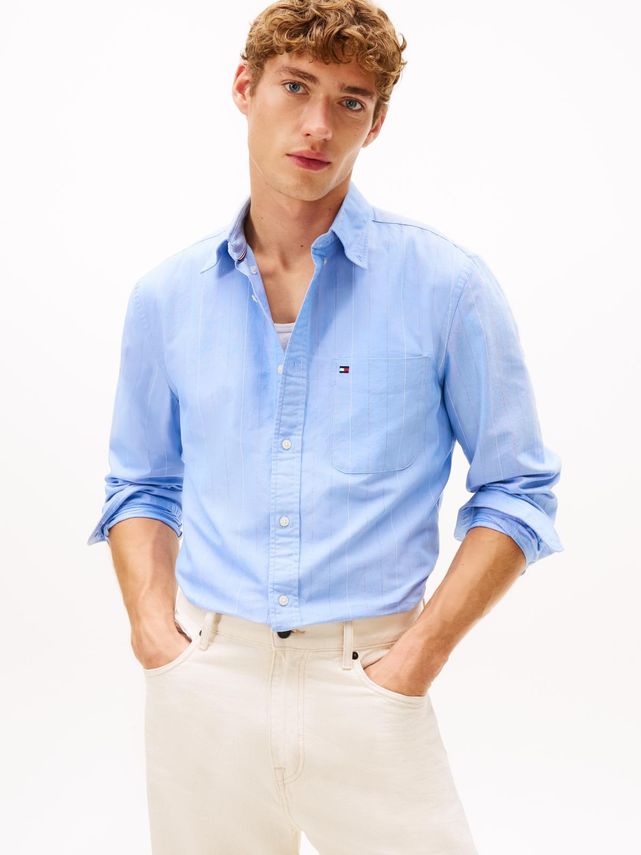 L Heritage Oxford Pin Stripe Shirt - Tommy Hilfiger Shirt  - 8721221488560