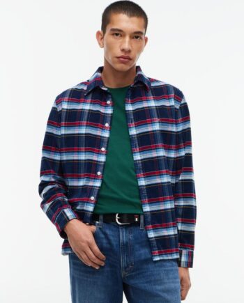 Blå Tjm Reg Pattern Corduroy Shirt - Tommy Jeans Shirt  - 8721441602814