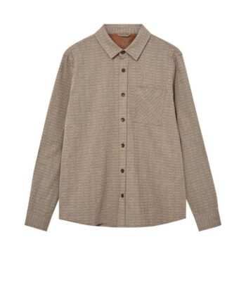 Brun Mmgtommy Jacquard Shirt - Mos Mosh Shirt  - 5715591448517