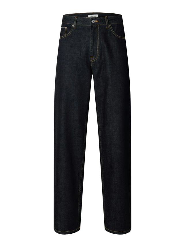 Blå Slm220 Loose Ben Selvedge 804 - Selected Jeans  - 5715913984532