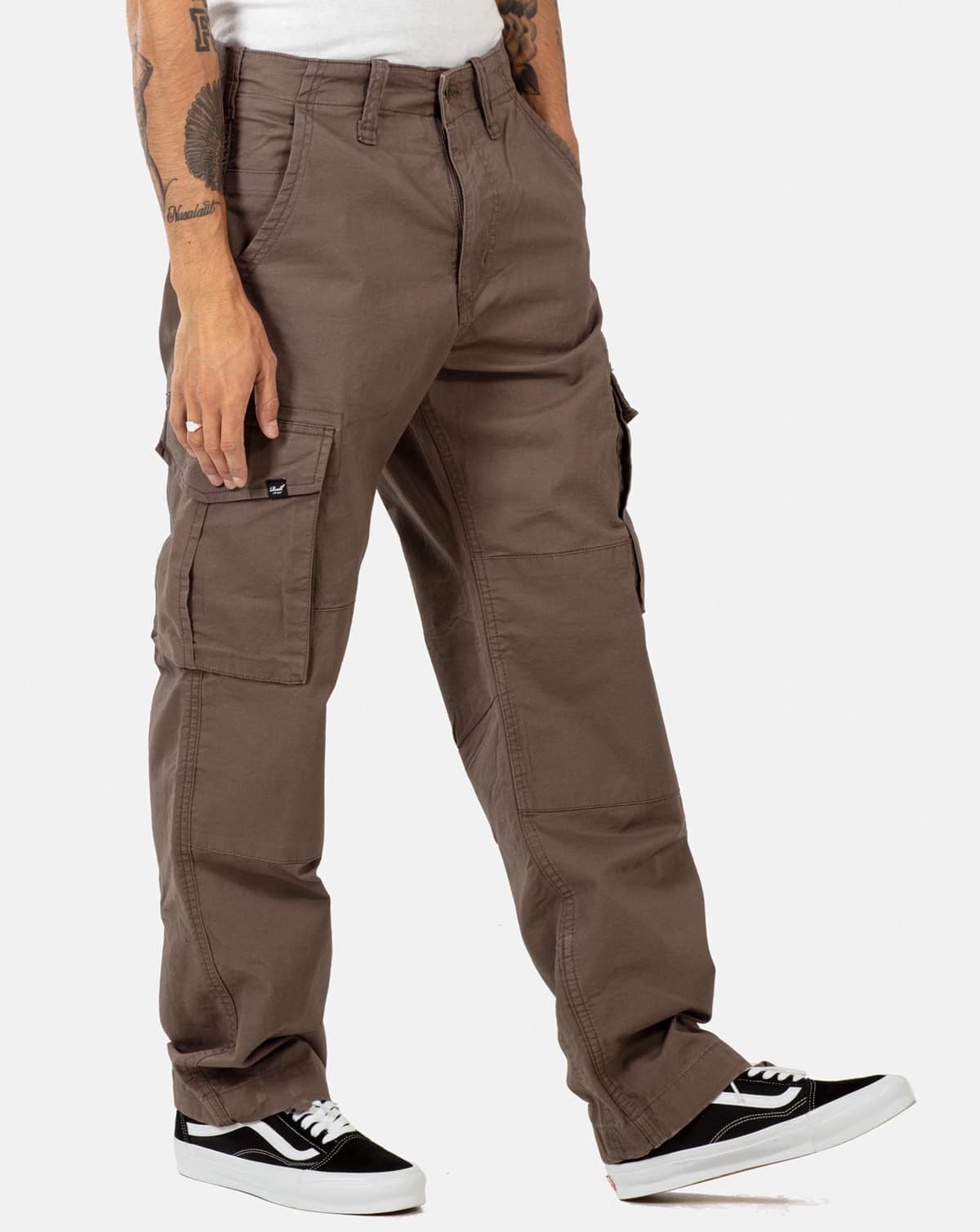 Grey Brown Reell Jeans Flex Cargo Grå Brun - Reell Jeans  - 4051015292825