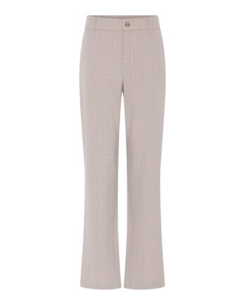 Micha Bukser Dame Ternet Viscose Taupe Blå Str - Micha Jeans