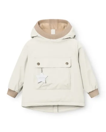 Beige Mini Ture Matbabywen Fleeceforet Vinteranorak Angora Cream - Mini A Ture Jeans  - 5715713173143