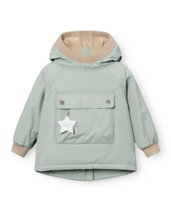 Grøn Mini Ture Matbabywen Fleeceforet Vinteranorak Slate Gray Mdr - Mini A Ture Jeans  - 5715713173488