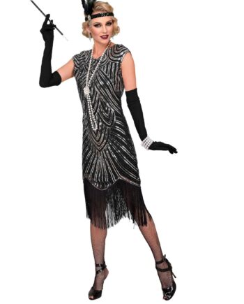 Flapper Gatsby Kjole Til Damer Sølv - Jeans