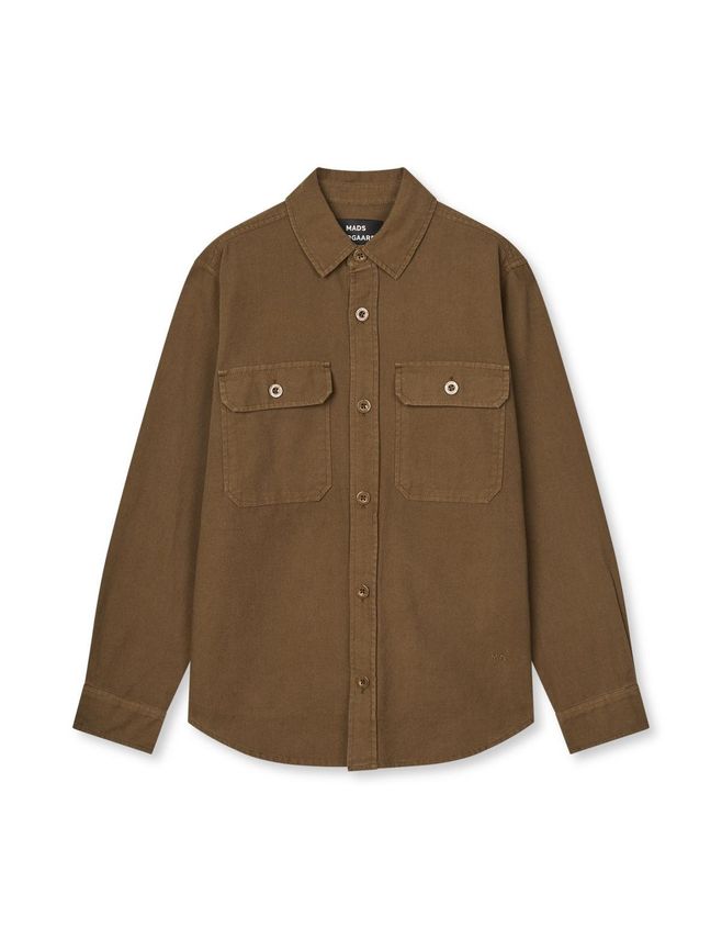 L Dyed Canvas Sky Er Shirt Fav - Mads Nørgaard Shirt - 5715131645291