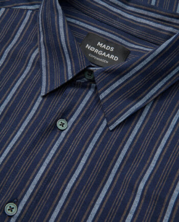 Sky Captain W. Mads Nørgaard Flannel Stripe Shirt - Mads NØrgaard Shirt  - 5715131643235