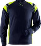 Fristads Flamestat Langærmet Tee Shirt 7072 Mørk Marine Str - Shirt  - 7322303036221