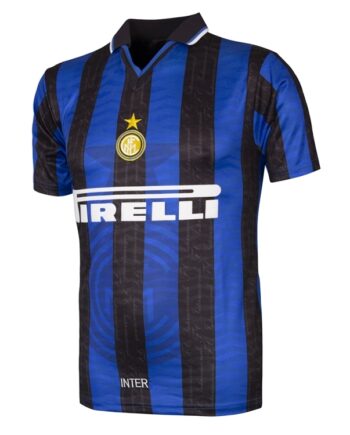 Blå Inter Home Jersey 1997 Retro Football Shirt Medium - Copa Football Shirt