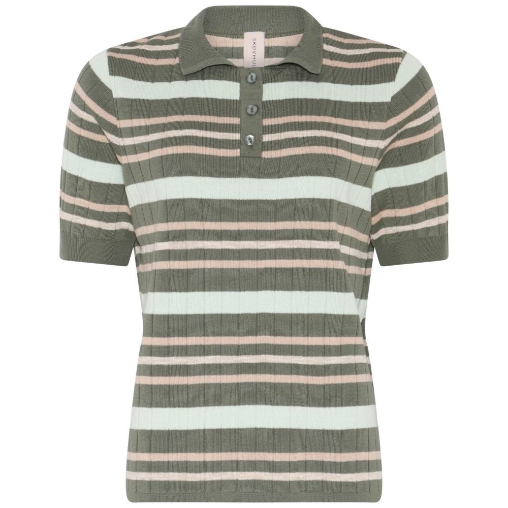 Grøn Skovhuus Kvinde Jane Polo Shirt Myrtle Green - Skovhuus Shirt  - 5711419496906