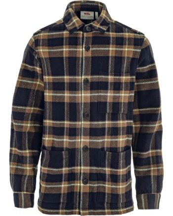 Blå (DARK NAVY- Fjallraven Mens Vik Wool Shirt Blå Dark Navy Chestnut 555 230 Small - Fjällräven Shirt  - 7323451121593