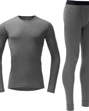 Grå (CASTLEROCK Devold Mens Adventure Merino 190 Set Shirt Longs Grå Castlerock - Devold Shirt  - 7028567785249