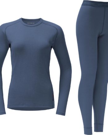 Blå (BERRY) Devold Womens Adventure Merino 190 Set Shirt Longs Blå Berry - Devold Shirt  - 7028567785195