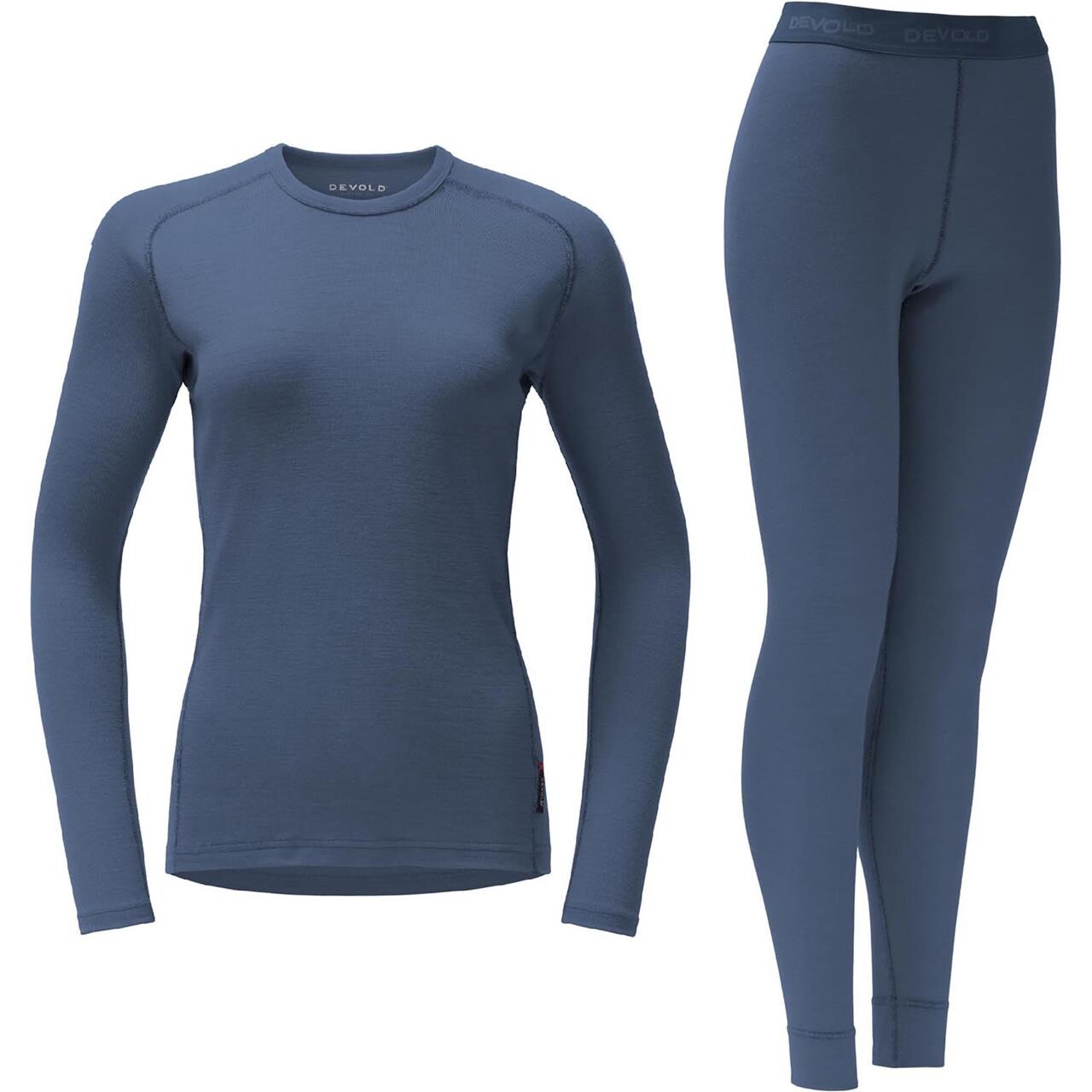 Blå (BERRY) Devold Womens Adventure Merino 190 Set Shirt Longs Blå Berry - Devold Shirt - 7028567785195