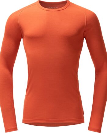 Orange (BRICK) Devold Mens Adventure Merino 190 Shirt Orange Brick Large - Devold Shirt  - 7028567761021