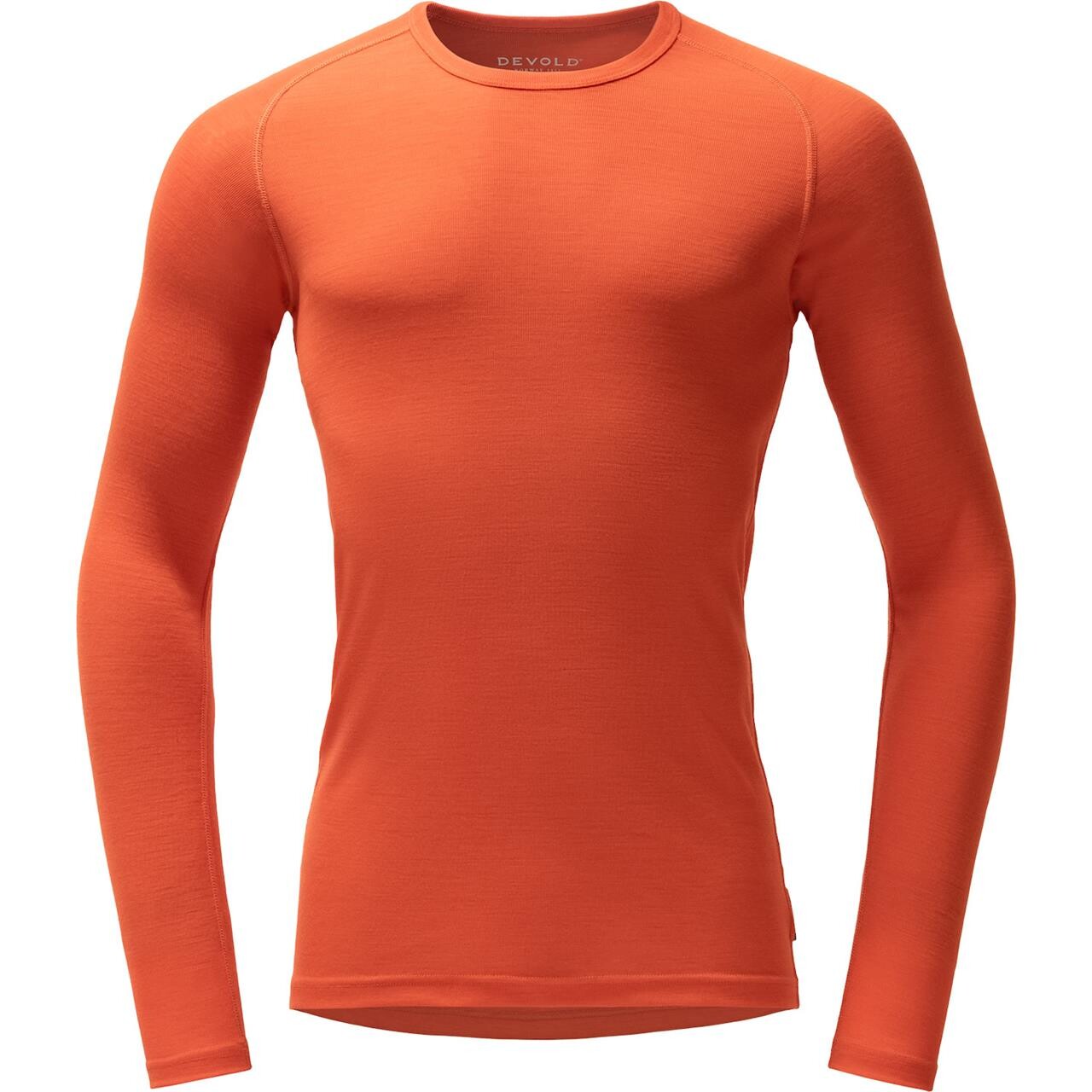 Orange (BRICK) Devold Mens Adventure Merino 190 Shirt Orange Brick Large - Devold Shirt - 7028567761021