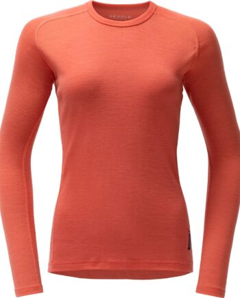 Rød (CORAL) Devold Womens Adventure Merino 190 Shirt Rød Coral Large - Devold Shirt  - 7028567759905