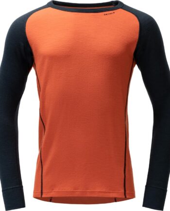 Orange (BRICK) Devold Mens Duo Active Merino 205 Shirt Orange Brick Large - Devold Shirt  - 7028567764473