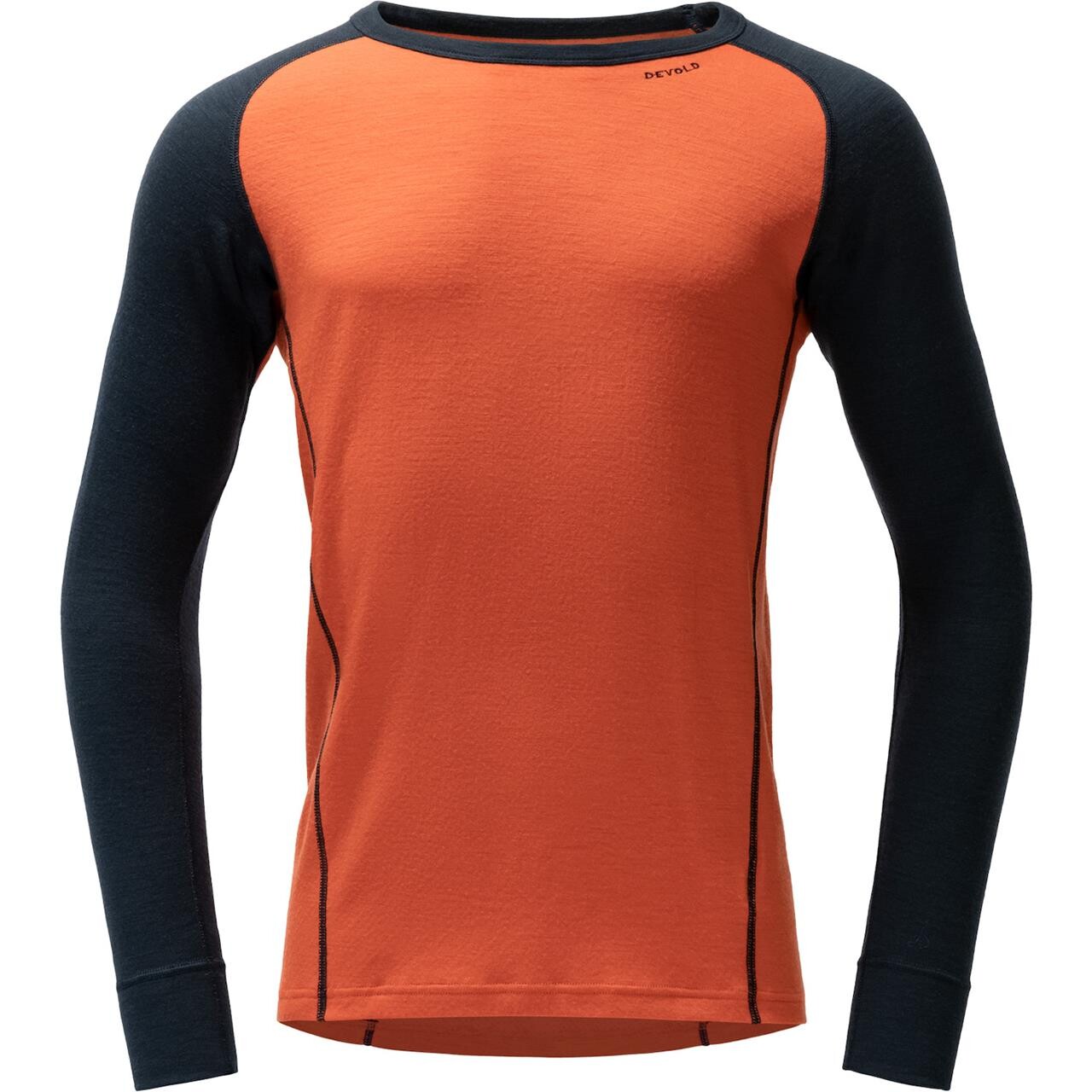 Orange (BRICK) Devold Mens Duo Active Merino 205 Shirt Orange Brick Large - Devold Shirt - 7028567764473