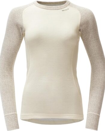 Hvid Devold Womens Duo Active Merino 205 Shirt Raw White Large - Devold Shirt  - 7028567648605