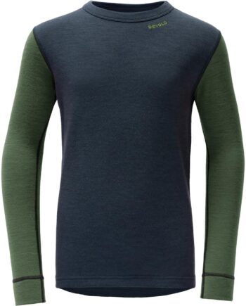Grøn Devold Kids Expedition Merino Shirt Night Forest - Devold Shirt  - 7028567707715