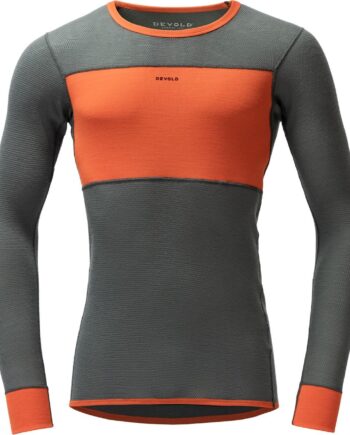 Grå (BRICK/CAST Devold Mens Wool Mesh 190 Shirt Grå Brick Castlerock Large - Devold Shirt  - 7028567754719
