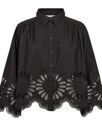 Sort Couture Melise Emb Shirt Black - Co Couture Shirt