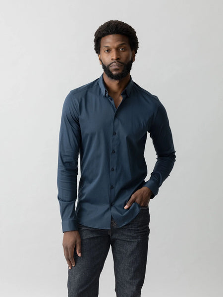 Navy Mmgmarco Jersey Shirt - Shirt  - 5711855591852