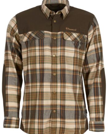Beige/Suede Bro Pinewood Furudal Pro Tracker Wool Shirt Beige Suede Brown - Pinewood Shirt  - 7331090425477