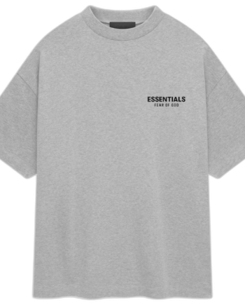 Fear God Essentials Jersey Crewneck Shirt Light Heather Gray - Fear Of God Shirt  - 198437210380